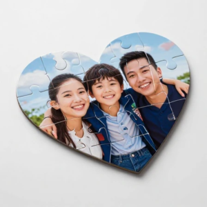 پازل قلبی با تصویر دلخواه و سفارشی 